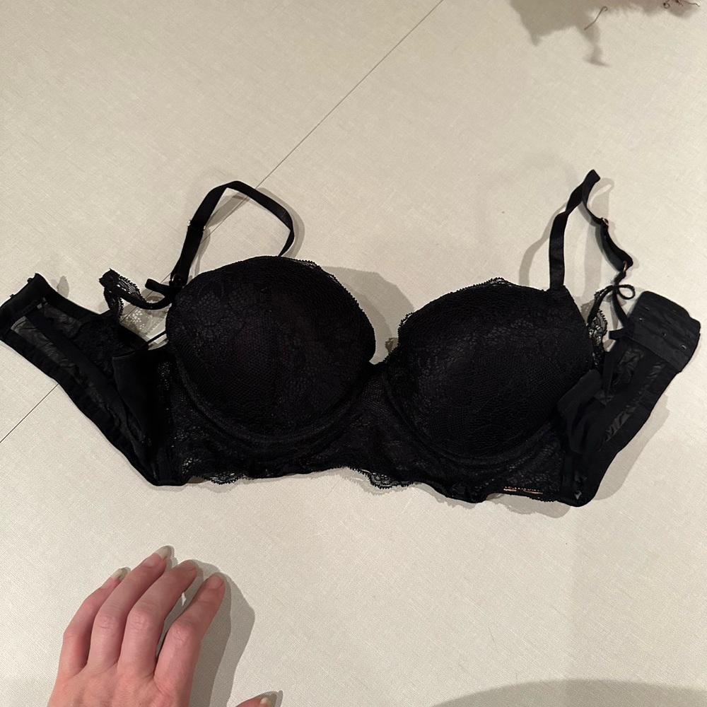 Black lace danskin bra